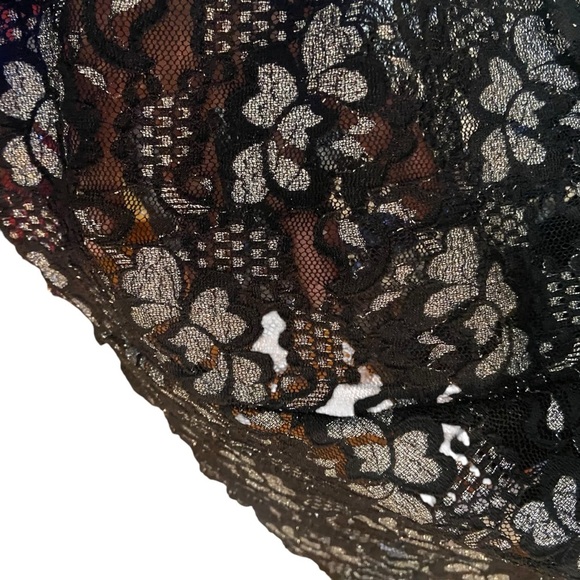 Rabbit Rabbit Rabbit Designs Fit & Flare Cocktail Dress Size 12 Black Silver - Picture 8 of 13